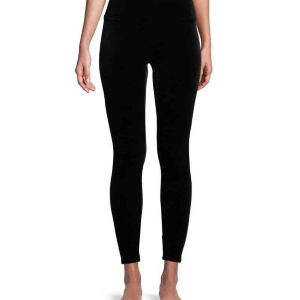 Spanx Small velvet black leggings- new